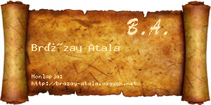 Brázay Atala névjegykártya